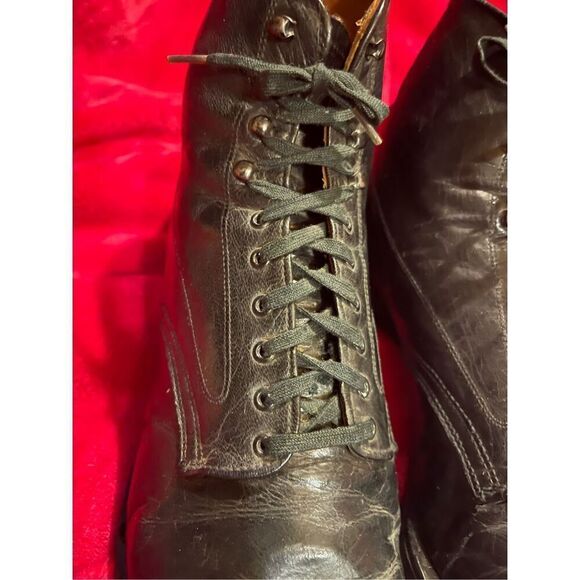 Antique O’Sullivans 1920-30’s Black Leather Tall Boots Sz 9 - Picture 5 of 14